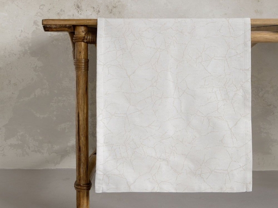 Runner Marble Beige Nima 50Χ165 50x165cm Βαμβάκι-Πολυέστερ
