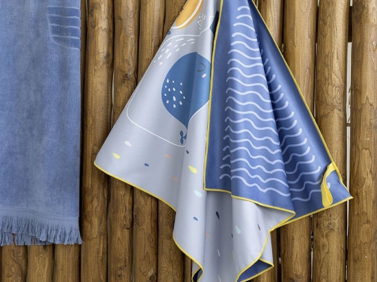 Πετσέτα Θαλάσσης Παιδική Message In A Bottle Blue Nima Θαλάσσης 70x140cm Microfiber
