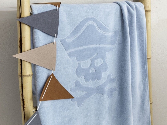 Πετσέτα Θαλάσσης Παιδική Pirate Island Jacquard Blue Nima Θαλάσσης 70x140cm 100% Βαμβάκι