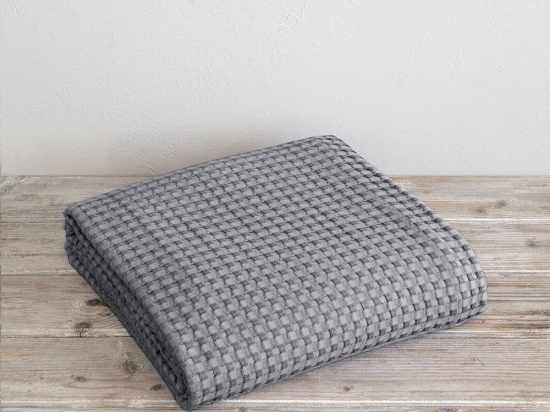 Κουβέρτα Comfy Medium Grey Nima Υπέρδιπλo 220x240cm 100% Βαμβάκι