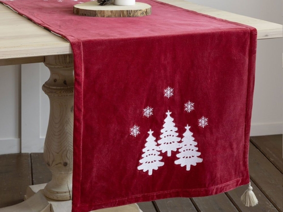 Runner Χριστουγεννιάτικο Greetings Red-White Nima 40x160