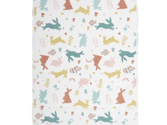 Σελτεδάκι Βρεφικό Bunny Multi Nima 55x75cm 100% Βαμβάκι