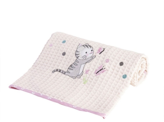 Κουβέρτα Βρεφική Πικέ Baby Love Pink Nima Λίκνου 80x110cm 100% Βαμβάκι