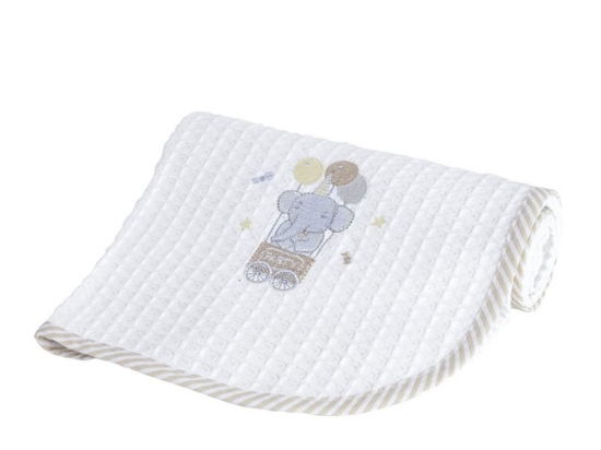 Κουβέρτα Βρεφική Πικέ Magic Party White-Beige Nima Λίκνου 80x110cm 100% Βαμβάκι