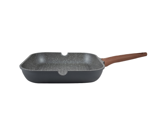 Τηγάνι Γκριλιέρα 01-1216 Stone 28Cm Χυτό Αλουμίνιο Anthracite Estia 28cm Αλουμίνιο