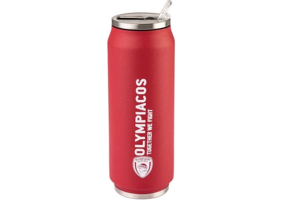 Ποτήρι-Θερμός Με Καλαμάκι Olympiacos BC 00-12311 500ml Red Estia