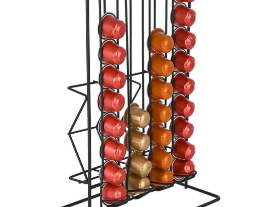 Βάση Για Κάψουλες Nespresso Διπλής Όψεως 01-19914 33x14x21,5cm Black Estia Μέταλλο