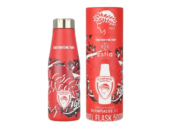Θερμός Travel Flask Olympiacos BC Edition Together We Fight 00-27162 500ml Red Estia