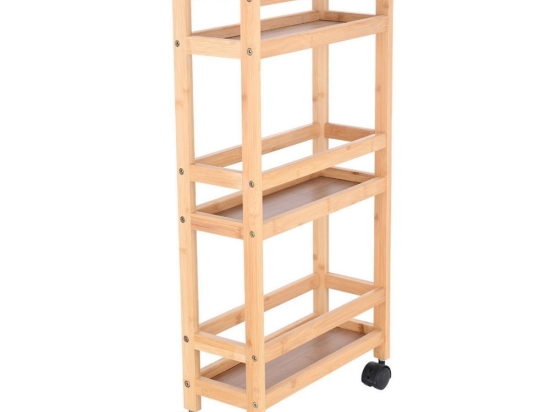 Μανάβης Τρόλεϊ Με Λαβή Bamboo Essentials 01-27575 36x15x74cm Natural Estia Bamboo