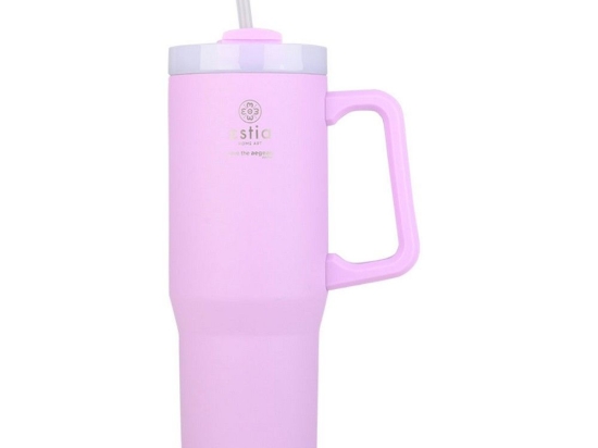 Θερμός Straw Tumbler XL Save The Aegean 01-28640 900ml Lavender Purple Estia