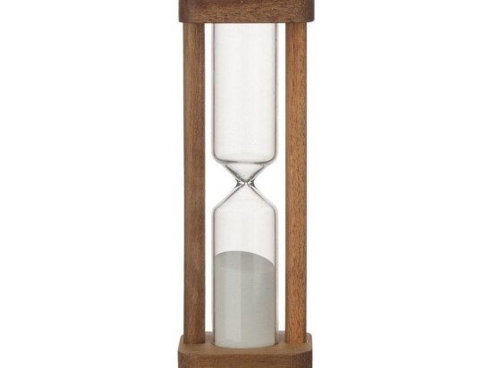 Κλεψύδρα 15 Λεπτών Allure 01-30032 6x6x17,5cm Clear-Natural Estia Ξύλο,Γυαλί