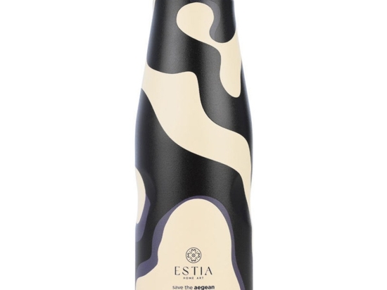 Μπουκάλι Θερμός Bold Drift Save The Aegean 01-31640 500ml Beige-Black Estia
