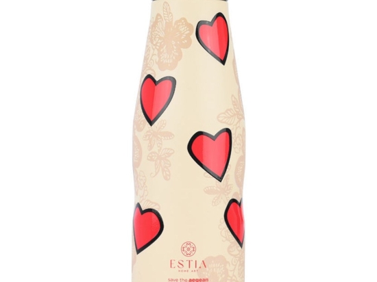 Μπουκάλι Θερμός Tender Lace Save The Aegean 01-31664 500ml Ivory-Red Estia