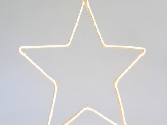 Φωτοσωλήνας Αστέρι Neon Led 600-23000 54x58cm 2700-3000K IP44 Clear