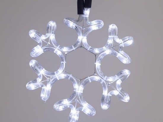 Φωτοσωλήνας Χιονονιφάδα Led 600-20008 25x25cm 8000-12000K IP44 Clear