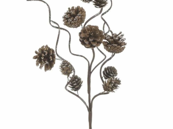 Κλαδί Με Κουκουνάρια 2-85-397-0091 58cm Brown Inart