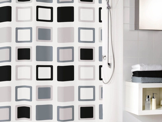 Κουρτίνα Μπάνιου Clipper 5209 Anthracite Kleine Wolke 180Πx200Υ 180x200cm PEVA