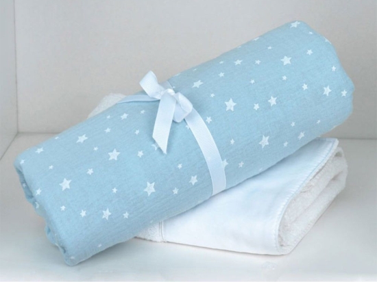 Πάνα Βρεφική Μουσελίνα Σχ. 371 Muslin Ciel Baby Oliver 80x80cm 100% Βαμβάκι