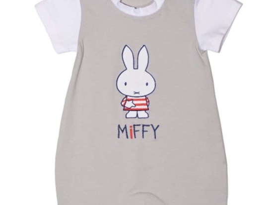 Φορμάκι Καλοκαιρινό Design 15 48-8752-74/15 Με Κέντημα Grey Miffy Νο74/79 Βαμβάκι-Elastane