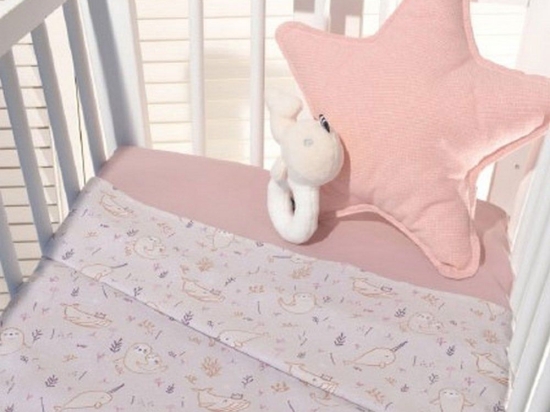 Σεντόνια Βρεφικά Des.188 (Σετ 2τμχ) Pink Baby Oliver Λίκνου 100% Βαμβάκι