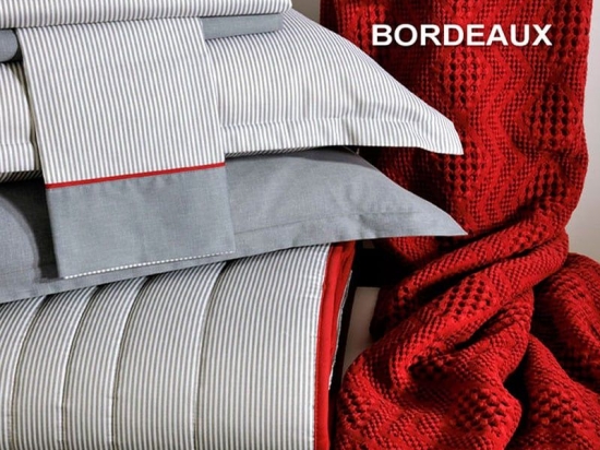 Κουβέρτα ΣΧ.871 Bordeaux Down Town Μονό 170x240cm 100% Βαμβάκι