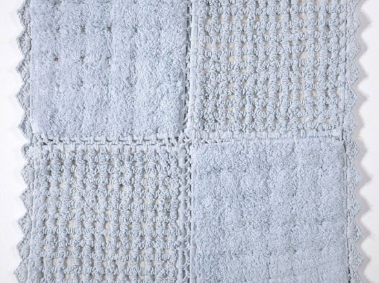 Πατάκι Μπάνιου Biscuit Blue Down Town 125X125 100% Βαμβάκι