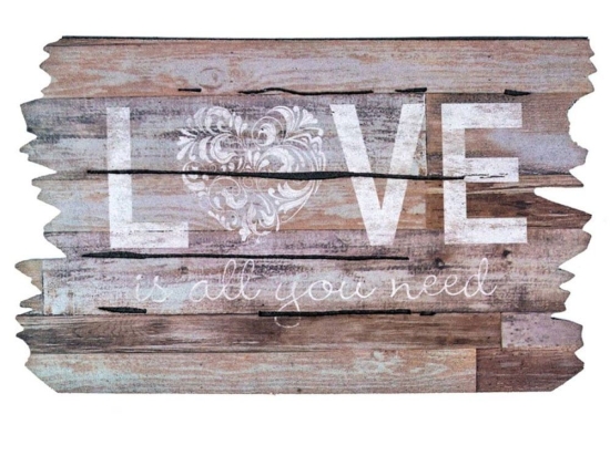 Πατάκι Εισόδου Ecomat 835 Love Is All You Need 45X75cm Brown Sdim 45X75