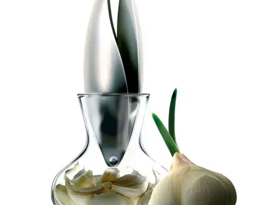 Πρέσα Σκόρδου Με Δοχείο 567625 10x18cm Inox-Clear Eva Solo Ατσάλι,Γυαλί