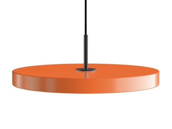 Φωτιστικό Οροφής Asteria Plus Medium Black 2569C4173 Φ43x14cm Led 1600lm 28W 2400-3000k Nuance Orange Umage