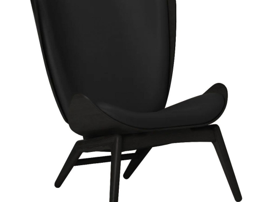 Πολυθρόνα The Reader Hope Leather 5103C5502-12 78x91x105cm Black Oak Black