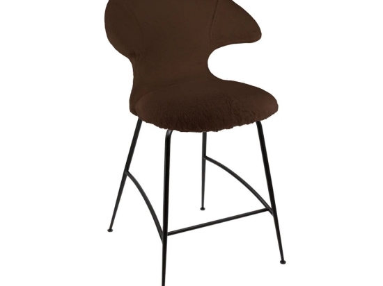 Σκαμπό Time Flies 590-19C5913-3 51x56x102cm Teddy Brown-Black Umage