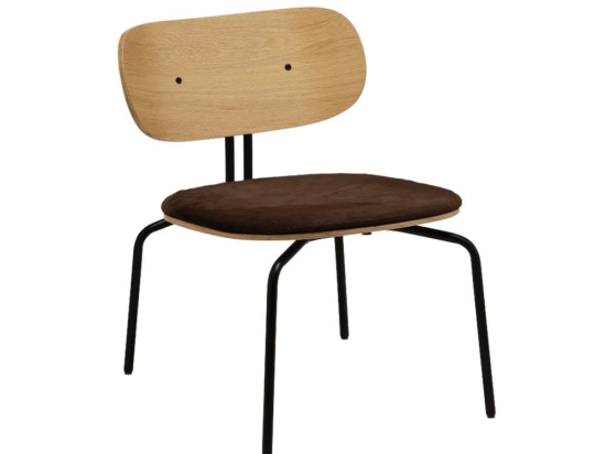 Καρέκλα Τραπεζαρίας Curious Teddy Fabric 5917-3C730-19 54.5x66.4x71.5cm Black Teddy Brown