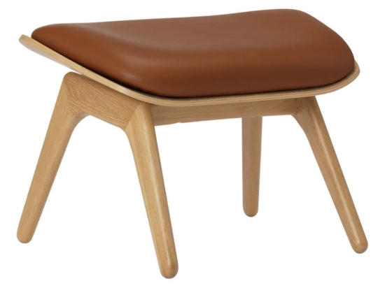 Σκαμπό The Reader Ottoman Hope Leather 5583NC5583-10N 60x46x42cm Oak Cognac
