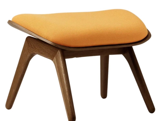Σκαμπό The Reader Ottoman 5588NC705-06 60x46x42cm Dark Oak Tangerine