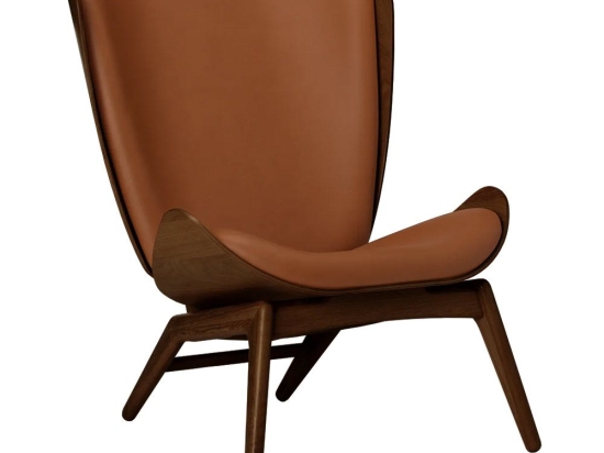 Πολυθρόνα The Reader Hope Leather 5701C5502-10 78x91x105cm Dark Oak Cognac
