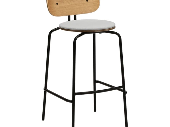 Σκαμπό Μπαρ Curious 5918-3C719-03 49.5x52x98.7cm Black Sterling
