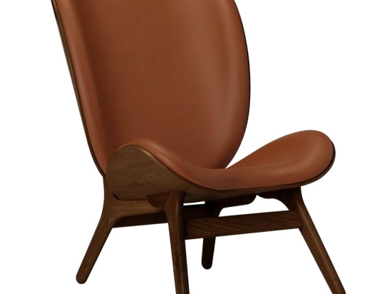 Πολυθρόνα A Conversation Piece Tall Hope Leather 5872C5577-10 73x93x106cm Dark Oak Cognac
