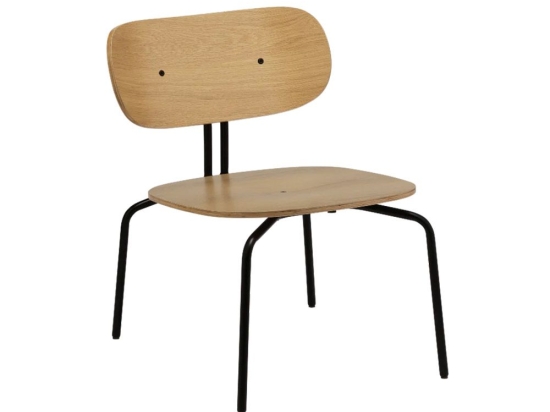 Καρέκλα Τραπεζαρίας Curious 5917-3 54.5x66.4x71.5cm Black Natural