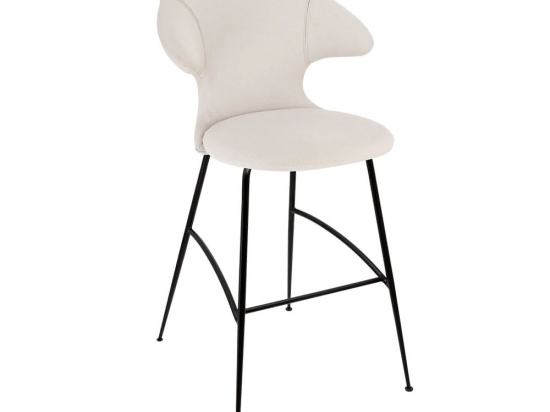 Σκαμπό Μπάρ Time Flies 590-02C5912-3 51x56x112cm White-Black Umage