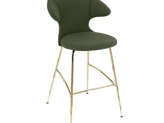Σκαμπό Μπάρ Time Flies 590-05C5912-1 51x56x112cm Racing Green-Brass Umage