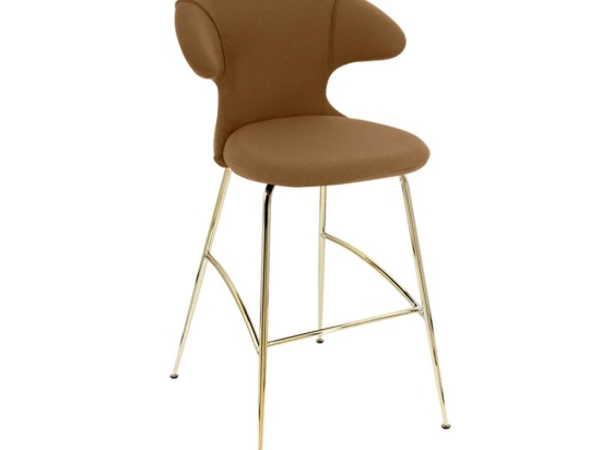 Σκαμπό Μπάρ Time Flies 590-08C5912-1 51x56x112cm Caramel-Brass Umage