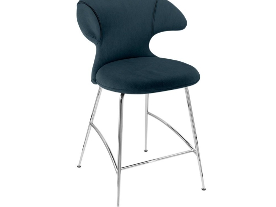 Σκαμπό Time Flies 590-15C5913-2 51x56x102cm Jet Air Blue-Chrome Umage