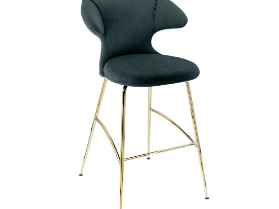 Σκαμπό Μπάρ Time Flies 590-17C5912-1 51x56x112cm Quantom Blue-Brass Umage