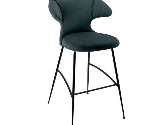 Σκαμπό Μπάρ Time Flies 590-17C5912-3 51x56x112cm Quantom Blue-Black Umage