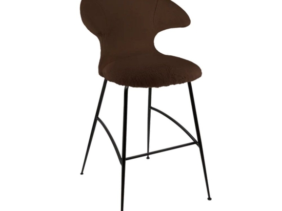 Σκαμπό Μπάρ Time Flies Teddy 590-19C5912-3 51x56x112cm Brown-Black Umage