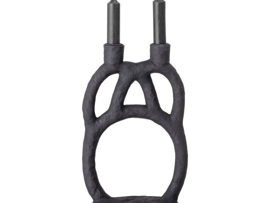 Κηροπήγιο Ramina 17,5x29x12,5cm Black Πολυρεσίνη Bloomingville Πολυρεσίνη