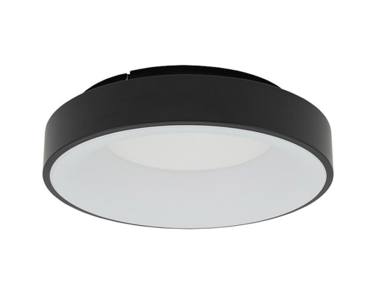 Φωτιστικό Οροφής - Πλαφονιέρα Nikki Round 11206 38x9,5cm 32W Led 3000K Black Nowodvorski