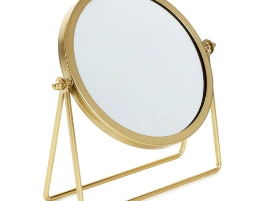 Καθρέπτης Επιτραπέζιος Espello 218557 21x21x18cm Gold Μέταλλο,Γυαλί
