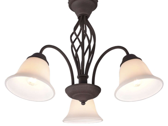 Φωτιστικό Οροφής - Πλαφονιέρα Rustica 601000324 3xE14 40W Φ55cm 42,5cm Rust Trio Lighting Metal, Glass