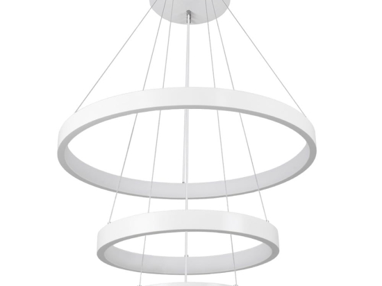 Φωτιστικό Οροφής Nemesis Trio 61168 Led 100W Φ25+40+60cm White GloboStar Μέταλλο